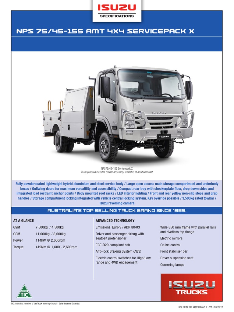 Nps 75 45 155 Servicepack X Ark 1250 V04 Pdf Pdf Transmission Mechanics Truck