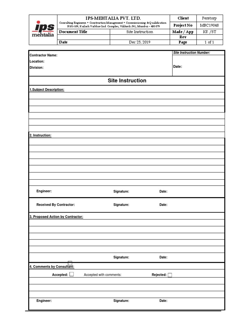 site-instruction-format-pdf