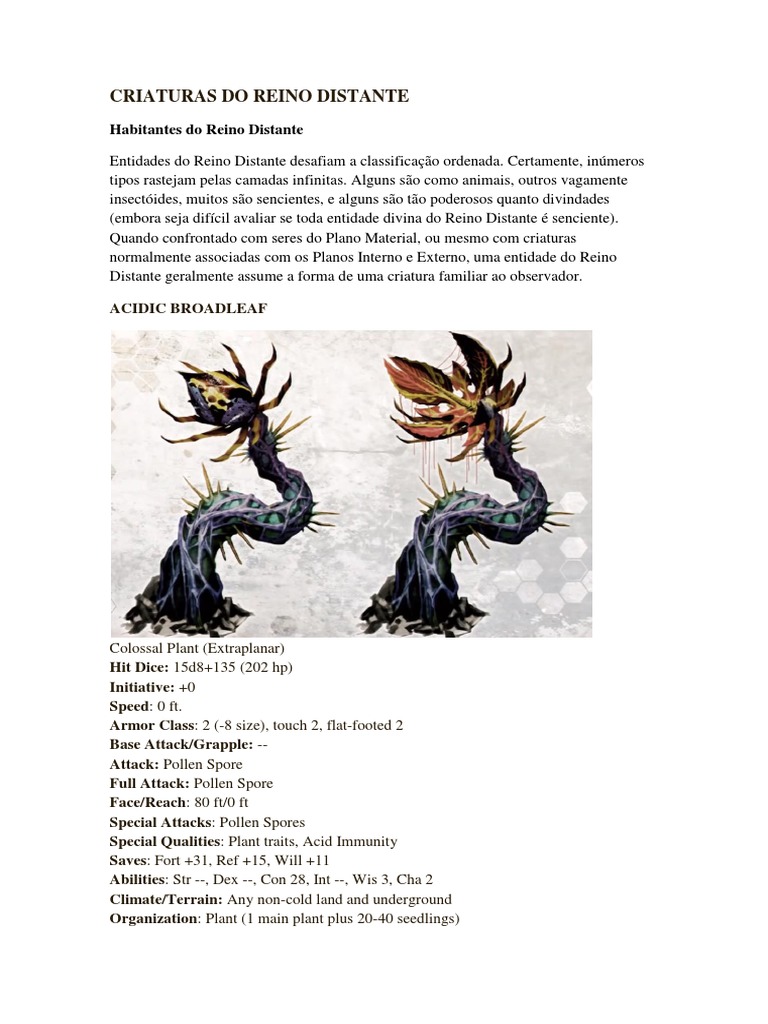 Criaturas Do Reino Distante | PDF | Nature
