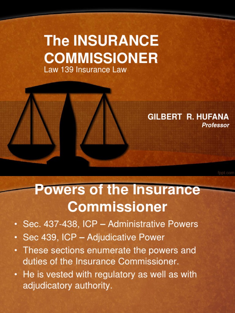 Lecture 10 The Insurance Commissioner | PDF