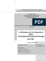 Lutilisation de La Traduction Dans Lense PDF