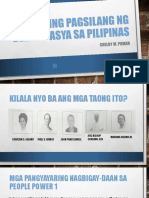 Muling Pagsilang NG Demokrasya Sa Pilipinas