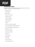 Predefined HCM Roles