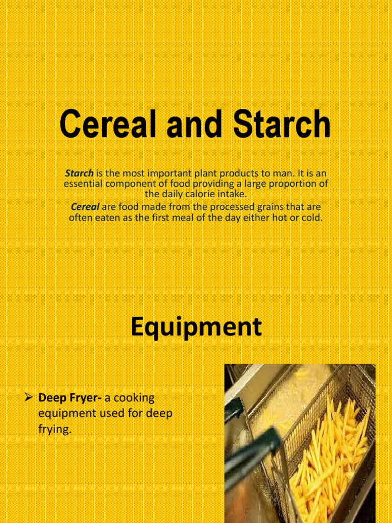 Cereal and Starch PDF