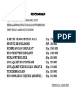 Pengumuman Tarif