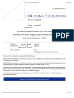 Certificate - Continuing Nursing Education - Medcom Cne Certificate Bakeredu60722 Preventing Elder Abuse - Helping Keep Residents Safe