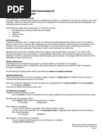 Microsoft Office Excel 2003 Intermediate III: Formulas and Worksheets