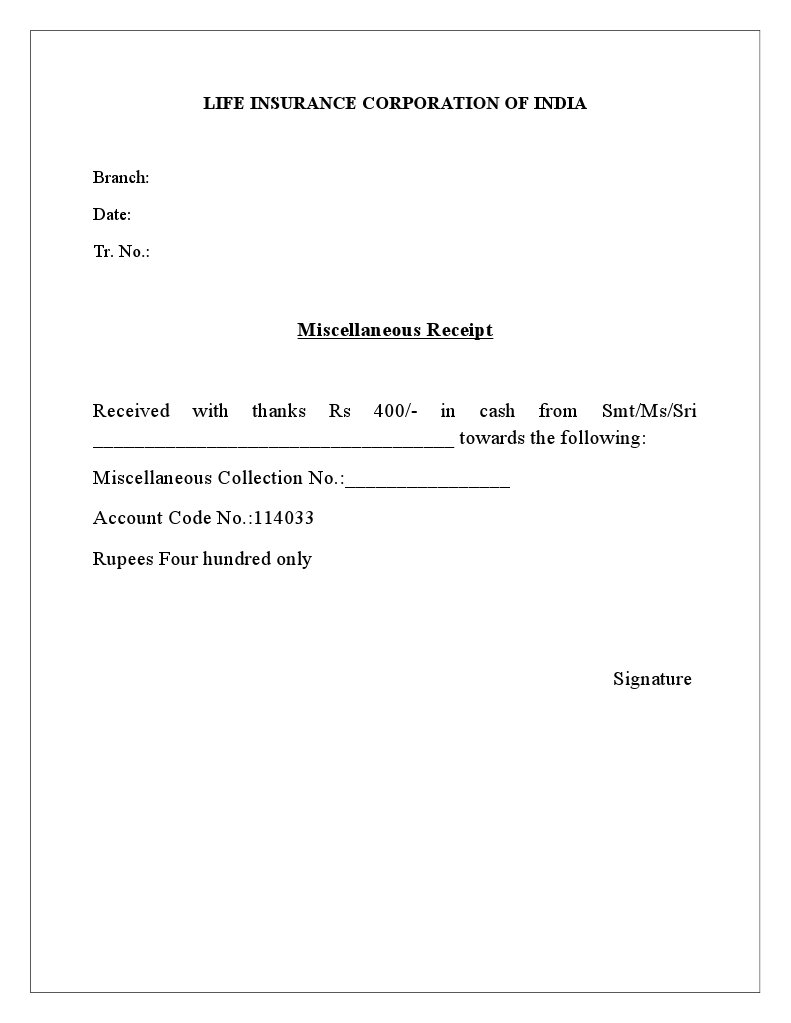 Lic Receipt PDF