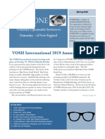 VOSH ONE Newsletter 2019-2020