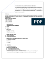 Informe final de investigación de mercados: Estructura, objetivos y metodología