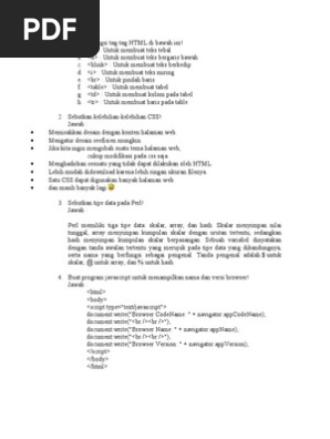 Contoh Soal Essay Pemrograman Web Blog Gambarse
