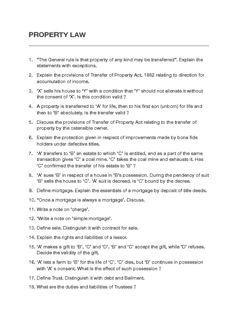 Key Concepts of Property Law Explained | PDF | Law