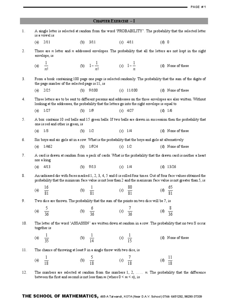 Probability PDF | PDF