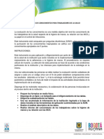 Cuestionario de Conocimientos para Trabajadores de La Salud