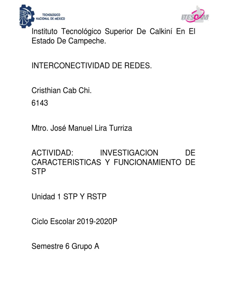 Características y Funcionamiento del STP | PDF