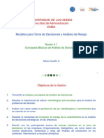 Conceptos Generales de Análisis de Decisiones - SESION 1