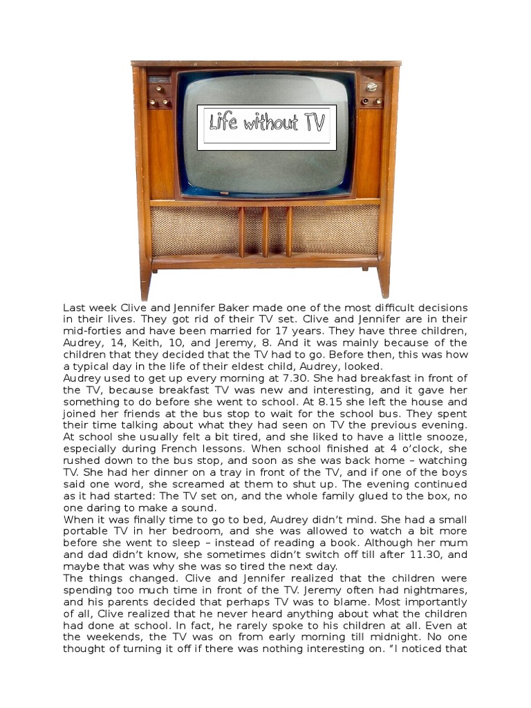 Life Without TV | PDF
