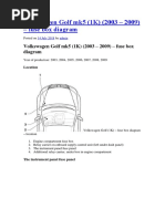 VW Golf mk5 Fusibles