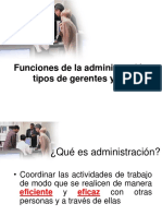 Funciones de La Administración, Tipos de Gerentes