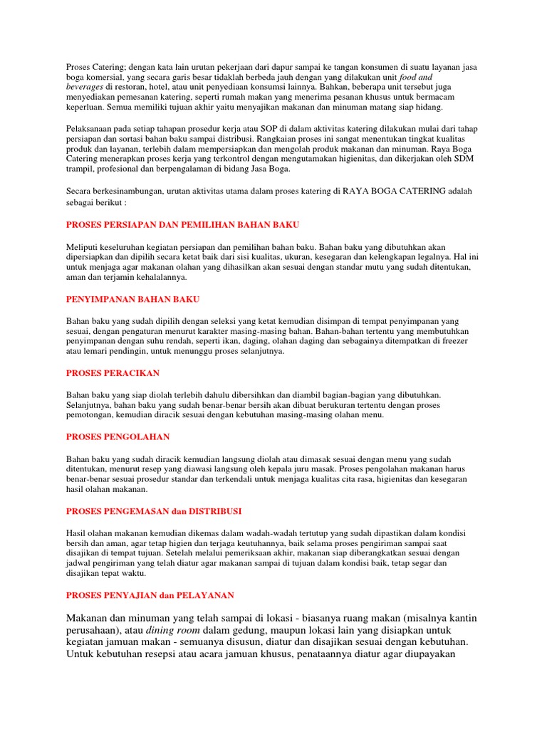Proses Catering Pdf