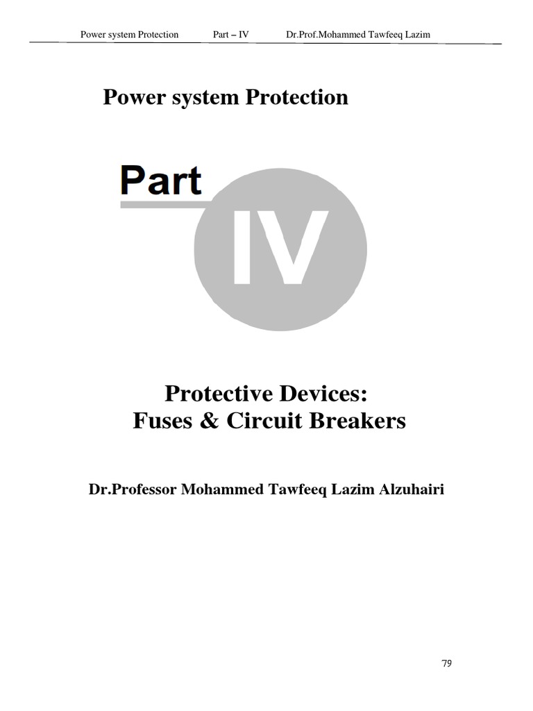 Types of Electrical Protection Devices | PDF