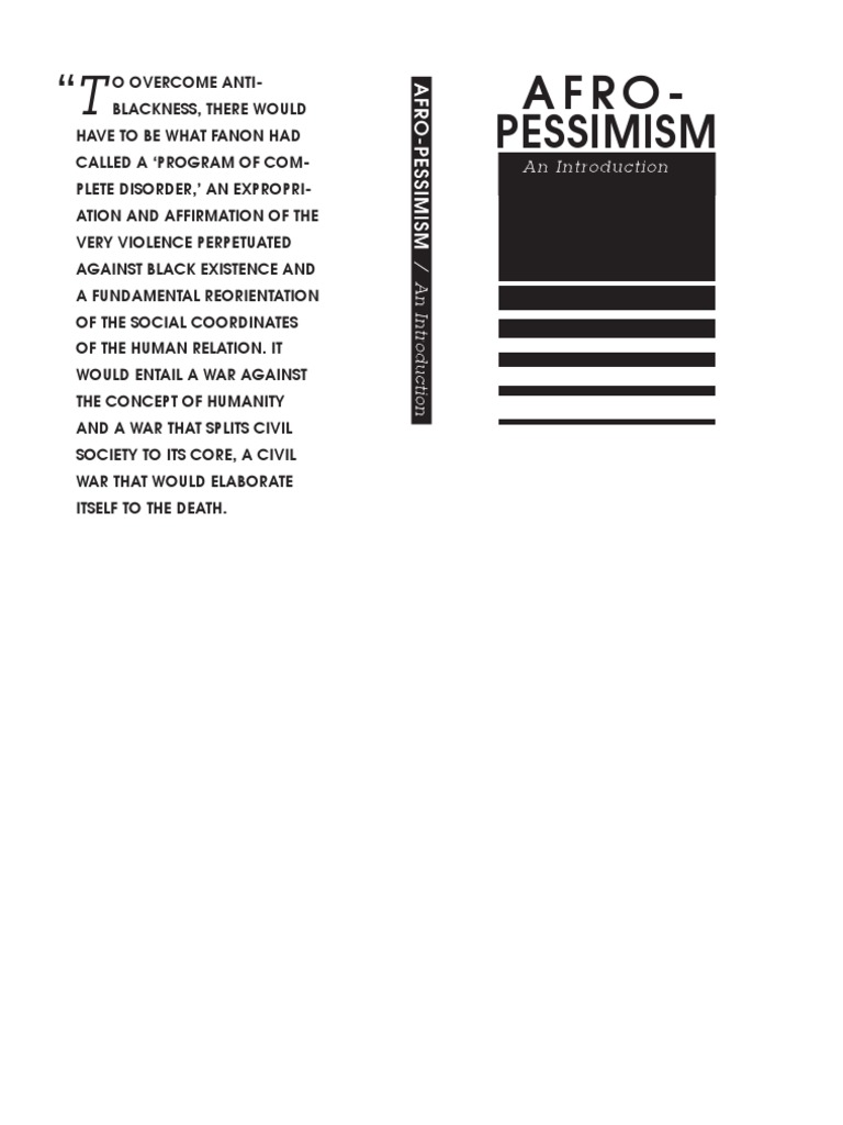 Afro Pessimism Reader Pdf