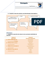 Classes de Palavras Determ. Pron. Adv. Interj. Conjun. .. Ativa-Passiva