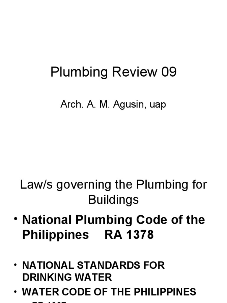 An InDepth Review of Plumbing Codes, Standards, Drawings, Color Coding