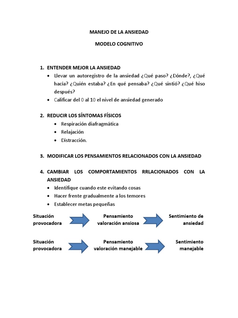 Manejo de La Ansiedad | PDF | Relaciones personales, crianza y ...