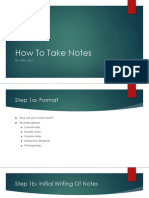 A Lesson On How To Take Notes