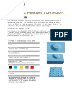 Piso Podotactil Linea Cemento Alerta y Direccional