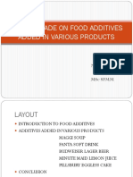 A Study Made On Food Additives Added in