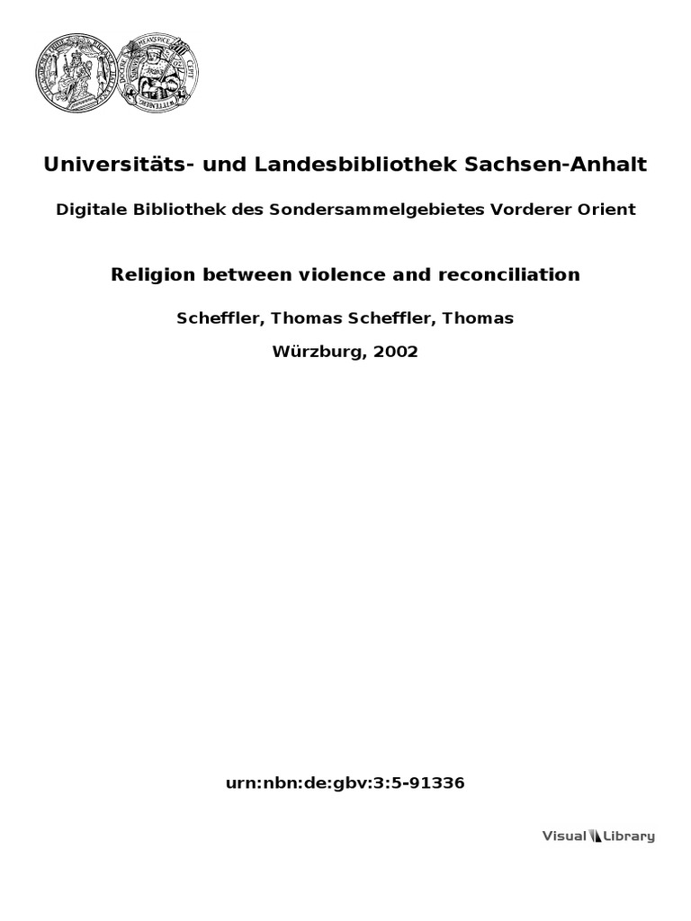 Religion Between Violence And Reconciliation Pdf Interfaith Dialogue Religion And Belief
