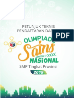 PETUNJUK TEKNIS PENDAFTARAN DARING OLIMPIADE SAINS Tk. Prov