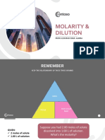 Concentration (Molarity&Dilution) Calculations