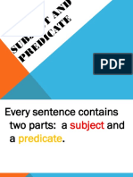 Subject and Predicate