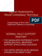 Vaginal Hysterectomy Mccall Culdoplasty New