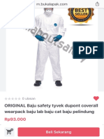 ORIGINAL Baju safety tyvek dupont coverall wearpack baju lab baju cat baju pelindung di Lapak allaboutsafety  Bukalapak