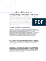 Obligation of Contracts