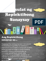 Pagsulat NG Repliktibong Sanaysay1