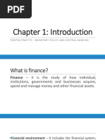 Chapter 1 Monetary Policy Introduction