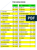 Harga Rokok