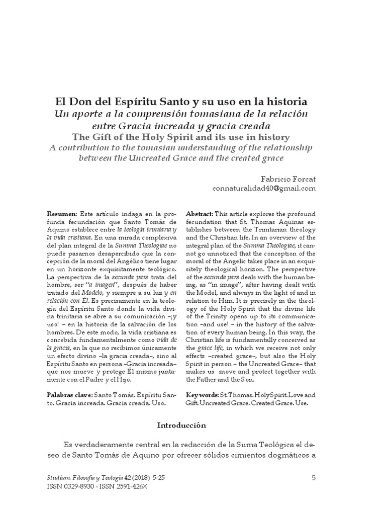 El Don Del Espiritu Santo y Su Uso en La PDF | PDF | espíritu Santo ...