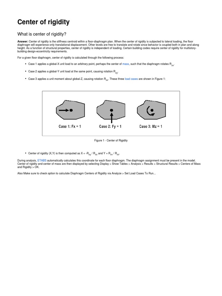 Understanding Center of Rigidity in Structures | PDF
