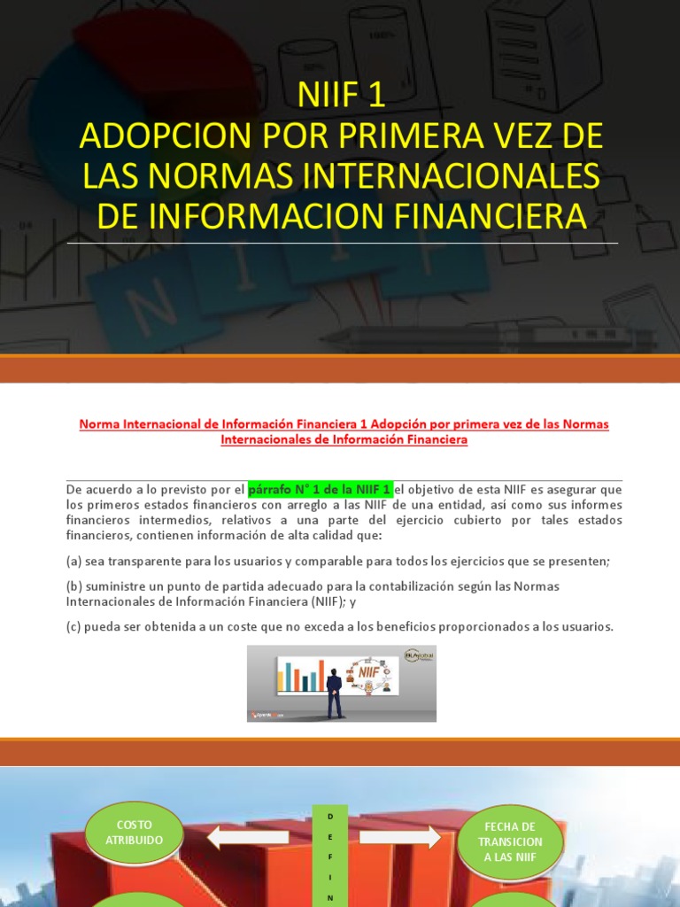 NIIF 1: Adopción Inicial de Normas IFRS | PDF | normas internacionales ...