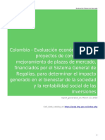 Diccionario de Variables Estudio Evaluación Económica Plazas de Mercado PDF