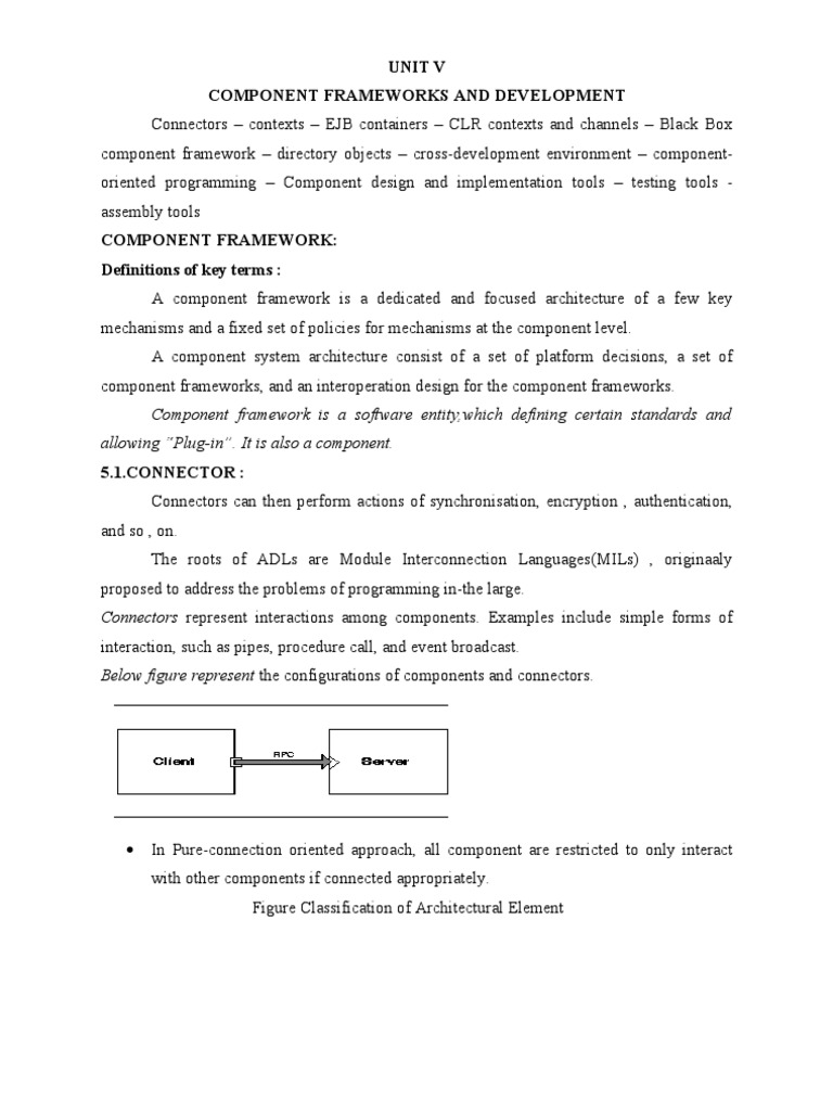 Unit V Component Frameworks and Development | PDF | Enterprise Java ...