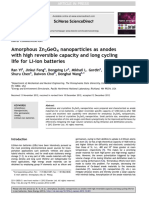 Amorphous Zn2GeO4 Nanoparticles As Anodes With High Reversible