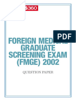 MCI FMGE Previous Year Solved Question Paper 2002