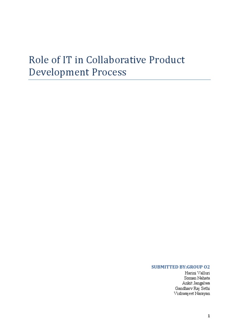 Role of IT in Collaborative Product Development Process | PDF ...